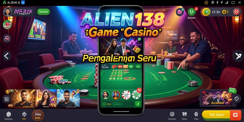 Gameplay seru ALIEN138 dalam suasana kasino langsung.