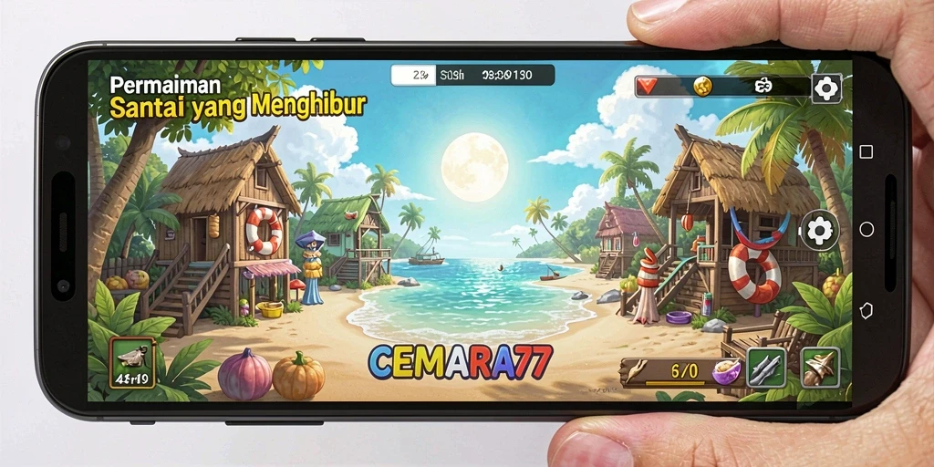 Tampilan gameplay menarik CEMARA77 yang penuh warna