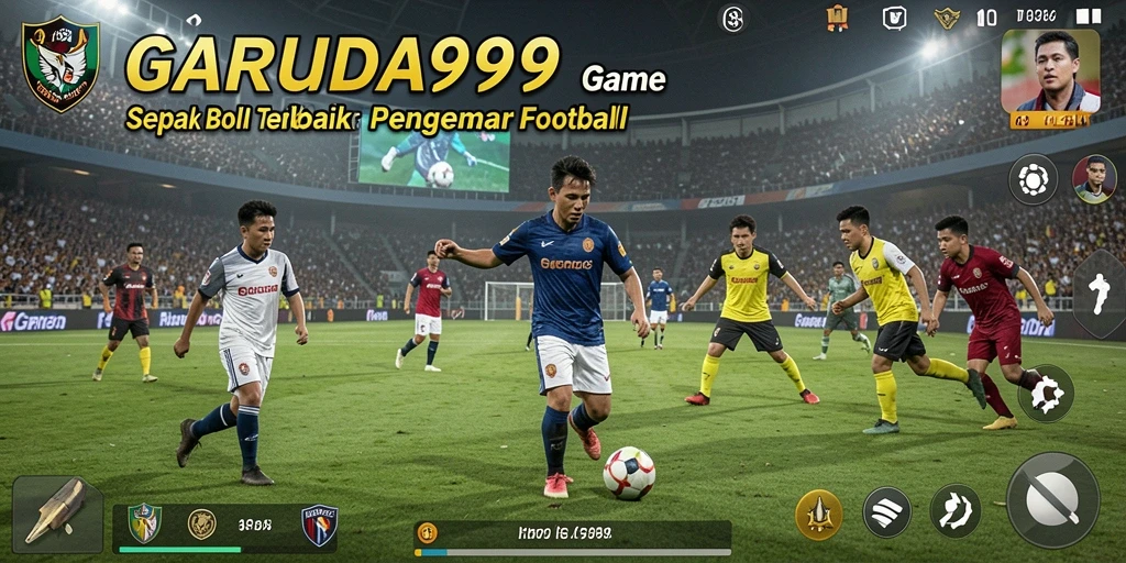 Tampilan gameplay menegangkan dari GARUDA999 yang penuh aksi Football.
