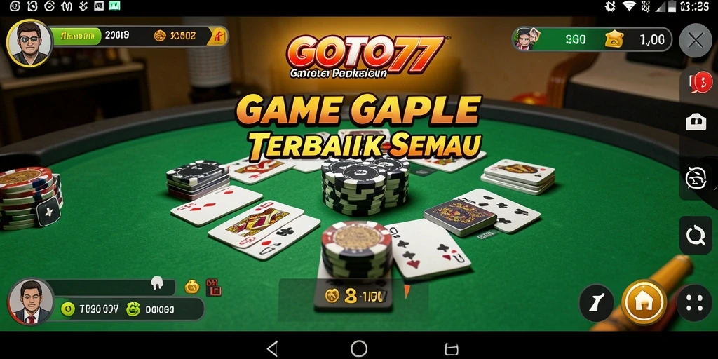 Tampilan screenshot GOTO77 menampilkan keseruan bermain Gaple yang nyata.