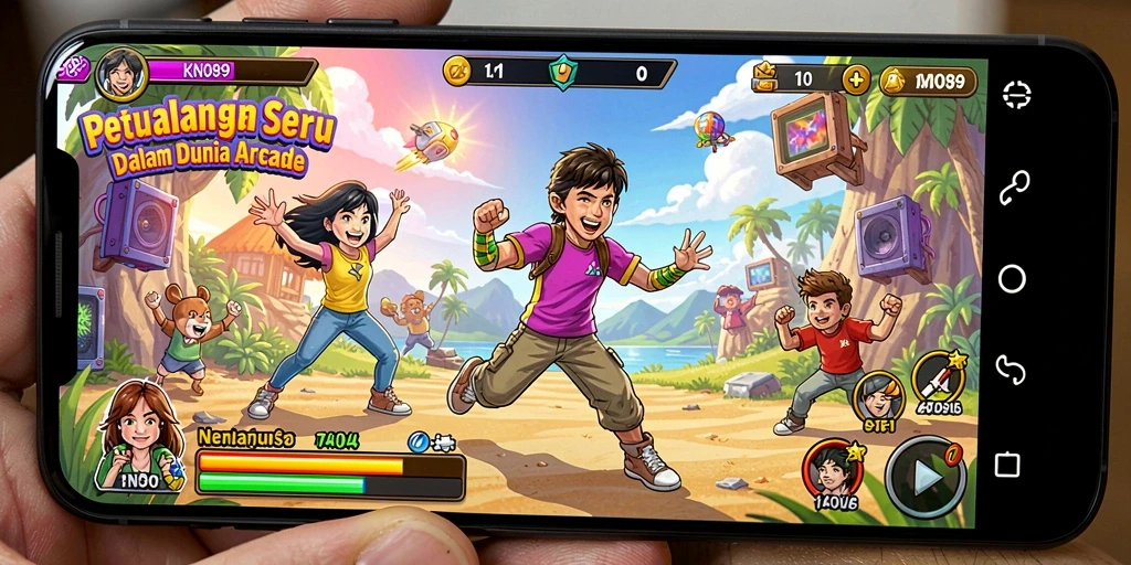 Tampilan dinamis gameplay KNO89 yang menantang.