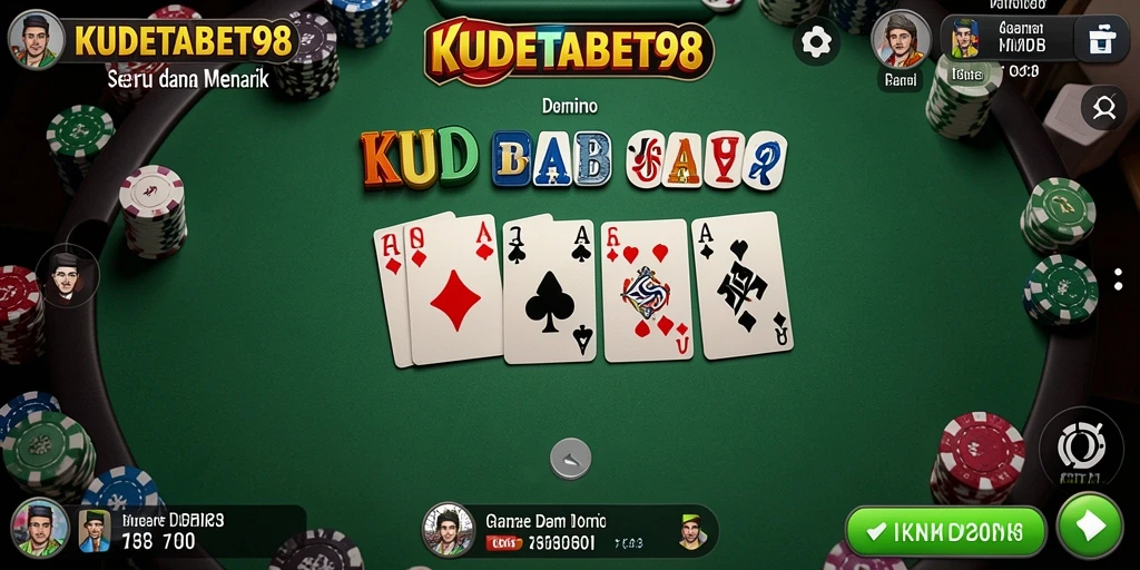 Tangkapan layar gameplay KUDETABET98 yang menunjukkan aksi seru permainan Domino.