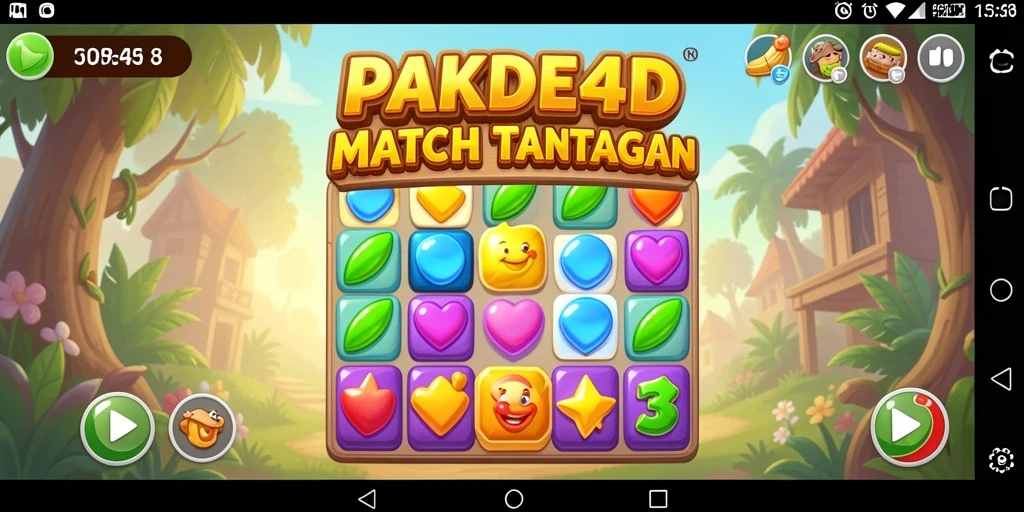 Tangkapan layar gameplay <strong>PAKDE4D</strong> yang menampilkan aksi mencocokkan elemen.