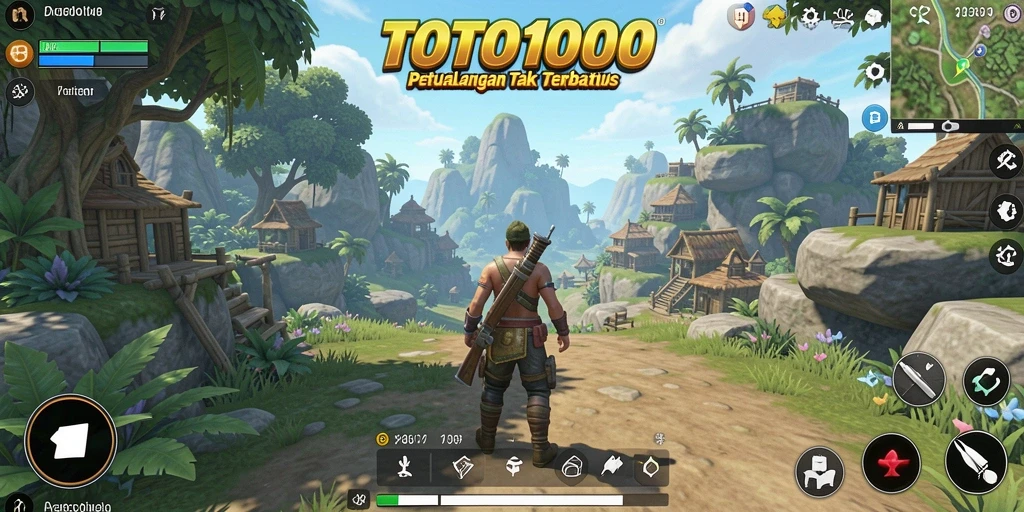 Tampilan gameplay epik dalam dunia terbuka TOTO1000.