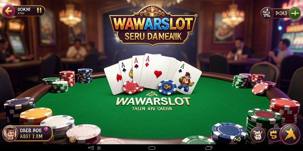 Tampilan gameplay WAWARSLOT dengan fitur poker menarik.